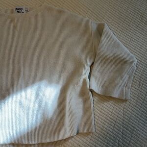 Princess Polly Ribbed Knit Sweater in Cream